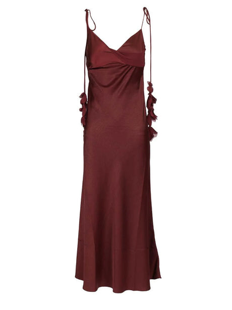 Self-Portrait Midi Dress - Bordeaux