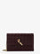Bottega Veneta Leather crossbody bag with Intrecciato motif - Dark Barolo-M Brass