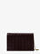 Bottega Veneta Leather crossbody bag with Intrecciato motif - Dark Barolo-M Brass