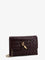 Bottega Veneta Leather crossbody bag with Intrecciato motif - Dark Barolo-M Brass