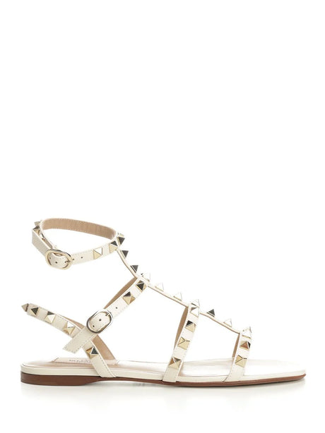 Valentino Garavani Rockstud Low Sandal - White