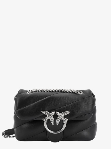 Pinko Love Puff Mini quilted leather crossbody bag - Nero