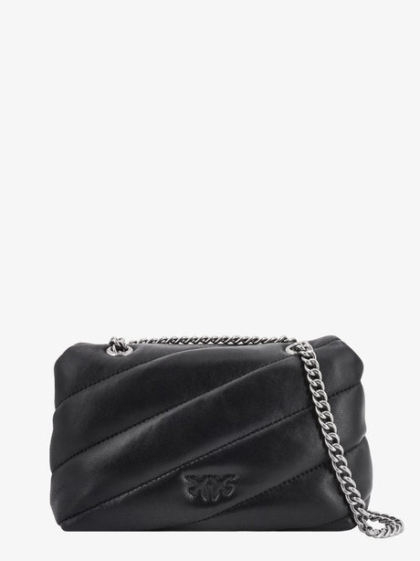 Pinko Love Puff Mini quilted leather crossbody bag - Nero