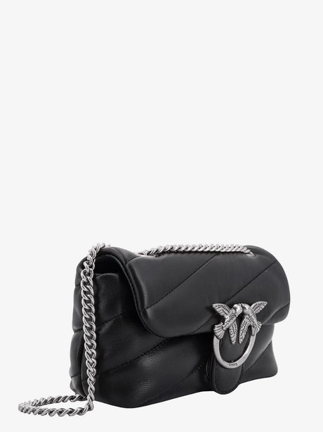 Pinko Love Puff Mini quilted leather crossbody bag - Nero