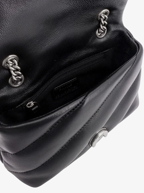 Pinko Love Puff Mini quilted leather crossbody bag - Nero