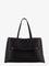 Toteme Leather shoulder bag with lettering logo on the front - Black