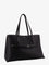 Toteme Leather shoulder bag with lettering logo on the front - Black