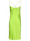 Saint Laurent Backless Dress With Hooded Back Neck In - Green
