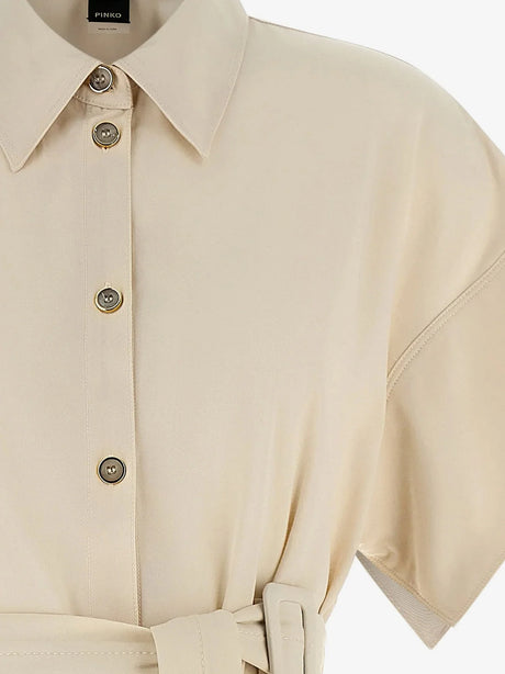 Pinko Alesha chemisier cotton dress - Beige