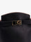 Ferragamo Leather crossbody bag with Gancini detail - Nero