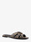 Pinko Milly low leather sandals - Pitone