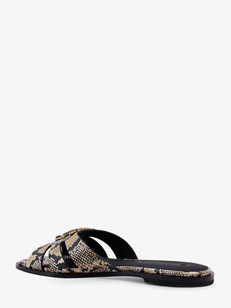 Pinko Milly low leather sandals - Pitone