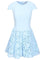 Self-Portrait Mini Dress - Sky Blue