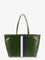Tory Burch Coated canvas The Racer Tote shoulder bag with all-over logo - Green