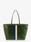 Tory Burch Coated canvas The Racer Tote shoulder bag with all-over logo - Green