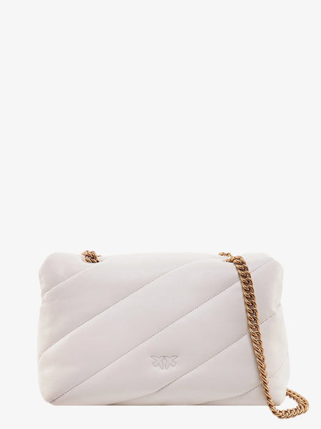 Pinko Love Puff Classic quilted leather crossbody bag - Bianco