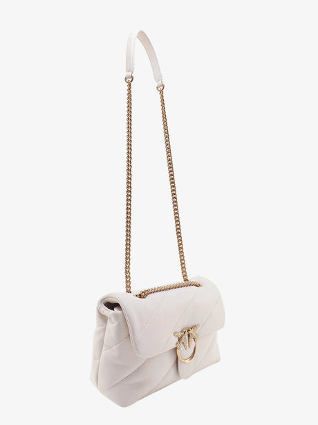 Pinko Love Puff Classic quilted leather crossbody bag - Bianco