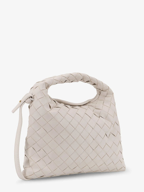 Bottega Veneta Mini Hop leather crossbody bag with Intrecciato pattern - White