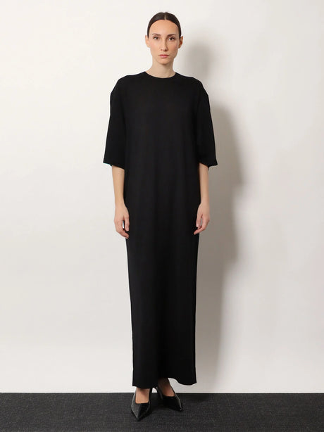 Toteme Long merino wool dress - Black