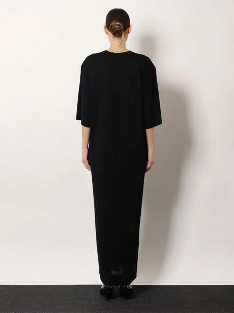 Toteme Long merino wool dress - Black