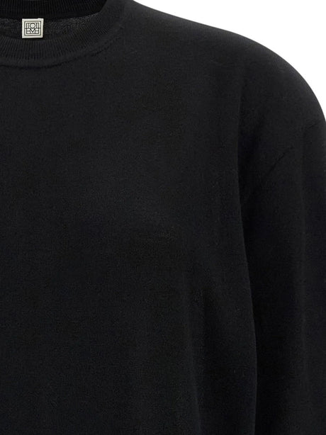Toteme Long merino wool dress - Black