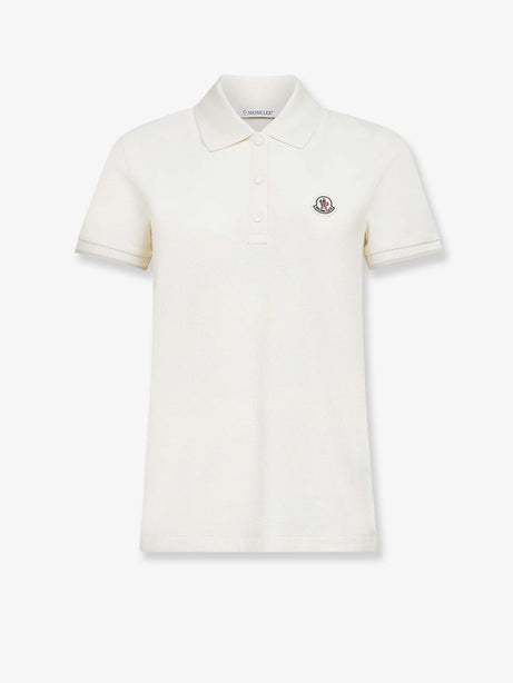 Moncler Cotton Polo Shirt - Bianco