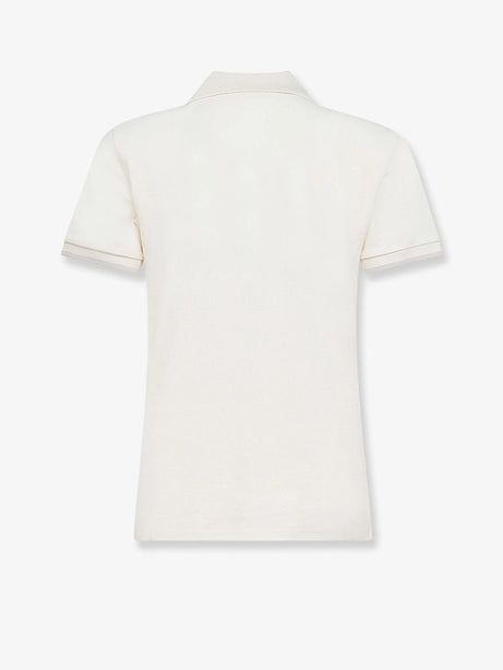 Moncler Cotton Polo Shirt - Bianco