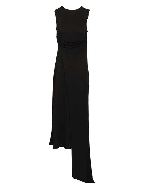 Ami Long Jersey CrêPe Dress - Black