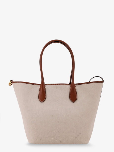 Polo Ralph Lauren Canvas shoulder bag with front logo patch - Naturalcuoio