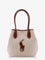 Polo Ralph Lauren Canvas shoulder bag with front logo patch - Naturalcuoio