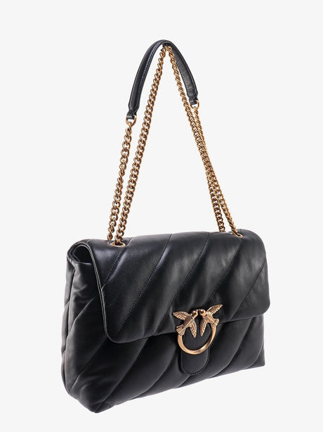 Pinko Love Puff quilted leather crossbody bag - Nero