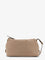 Pinko Suede crossbody bag with metal detail with engraved logo - Beige