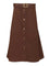 Moncler Cotton Midi Skirt With Belt - Bordeaux