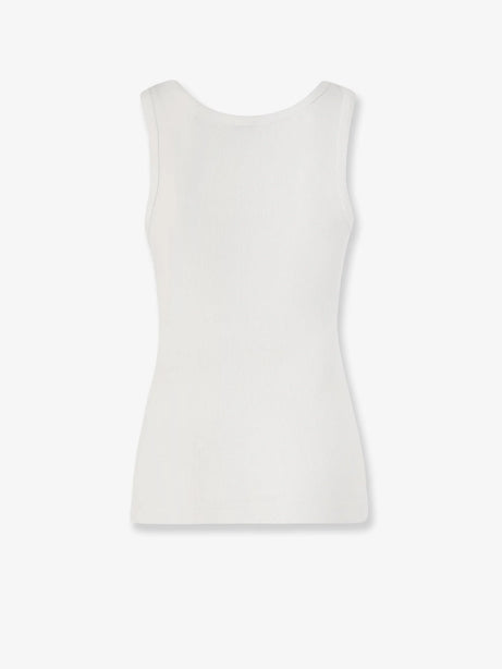 Pinko Calcolatore Cotton tank top with Love Birds logo on the front - Bianco
