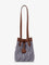 Fendi Origami mini FF Jacquard fabric and leather shoulder bag - Mirto+Dark Nut+Os