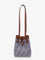Fendi Origami mini FF Jacquard fabric and leather shoulder bag - Mirto+Dark Nut+Os