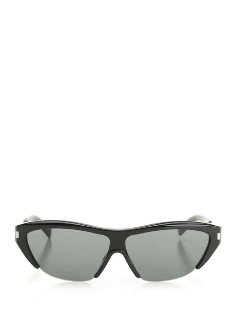 Saint Laurent Half Frame Sunglasses - Black