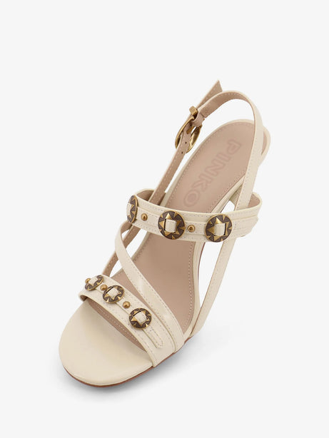 Pinko Vanda leather sandals - Bianco