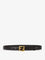 Fendi FF leather belt - Nero+Oro Burattato