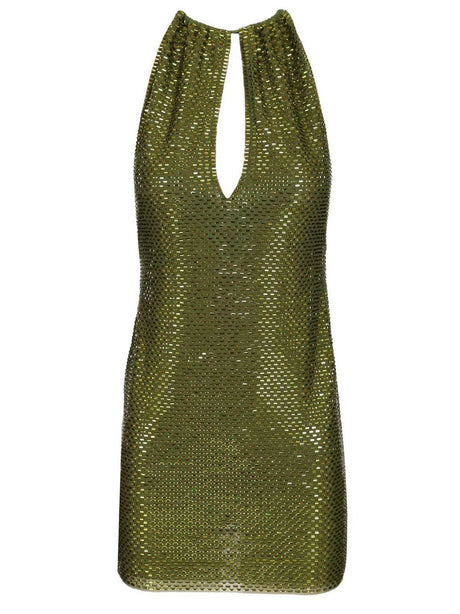 Self-Portrait Mini Dress - Green
