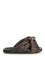 Fendi Slide Flat In Satin - Brown