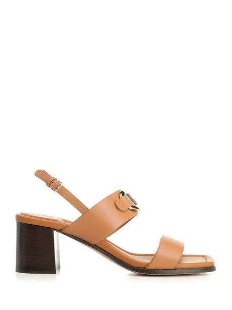 Ferragamo Gancini Ornament Sandal - Brown