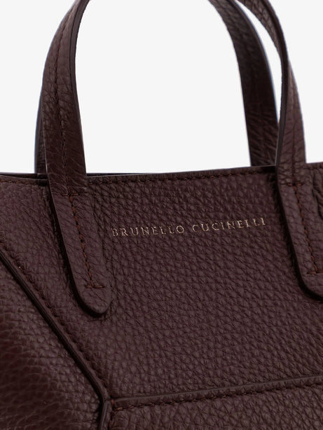 Brunello Cucinelli BC Duo leather crossbody bag - Burgundy