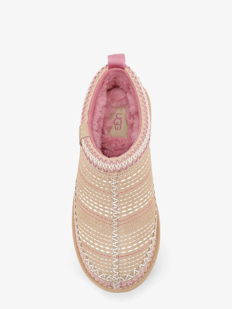 Ugg W Tasman Meadow suede sandals with multicolor stitching - Beige