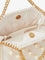 Stella Mccartney Falabella satin crossbody bag with vegan pearl detail - Pure White