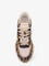 Pinko Zoe suede sneakers with mesh inserts - Beige