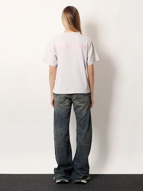 Balenciaga Cotton t-shirt - Dirty White/Bby Pink
