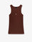 Pinko Calcolatore cotton tank top with frontal Love Birds logo - Marrone