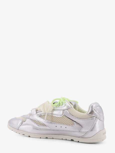 Pinko Yulia mesh sneakers with leather inserts - Grigio