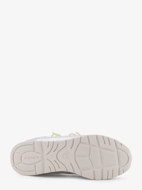 Pinko Yulia mesh sneakers with leather inserts - Grigio
